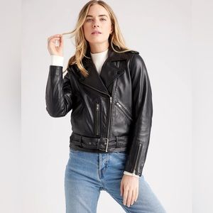 Quince 100% leather motorcycle jacket